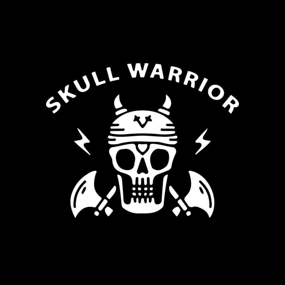 Viking skull with crossed axes. illustration for t shirt vector