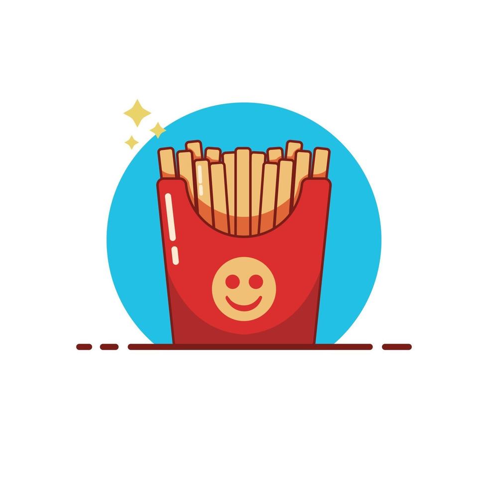 French Fries potato fast food vector