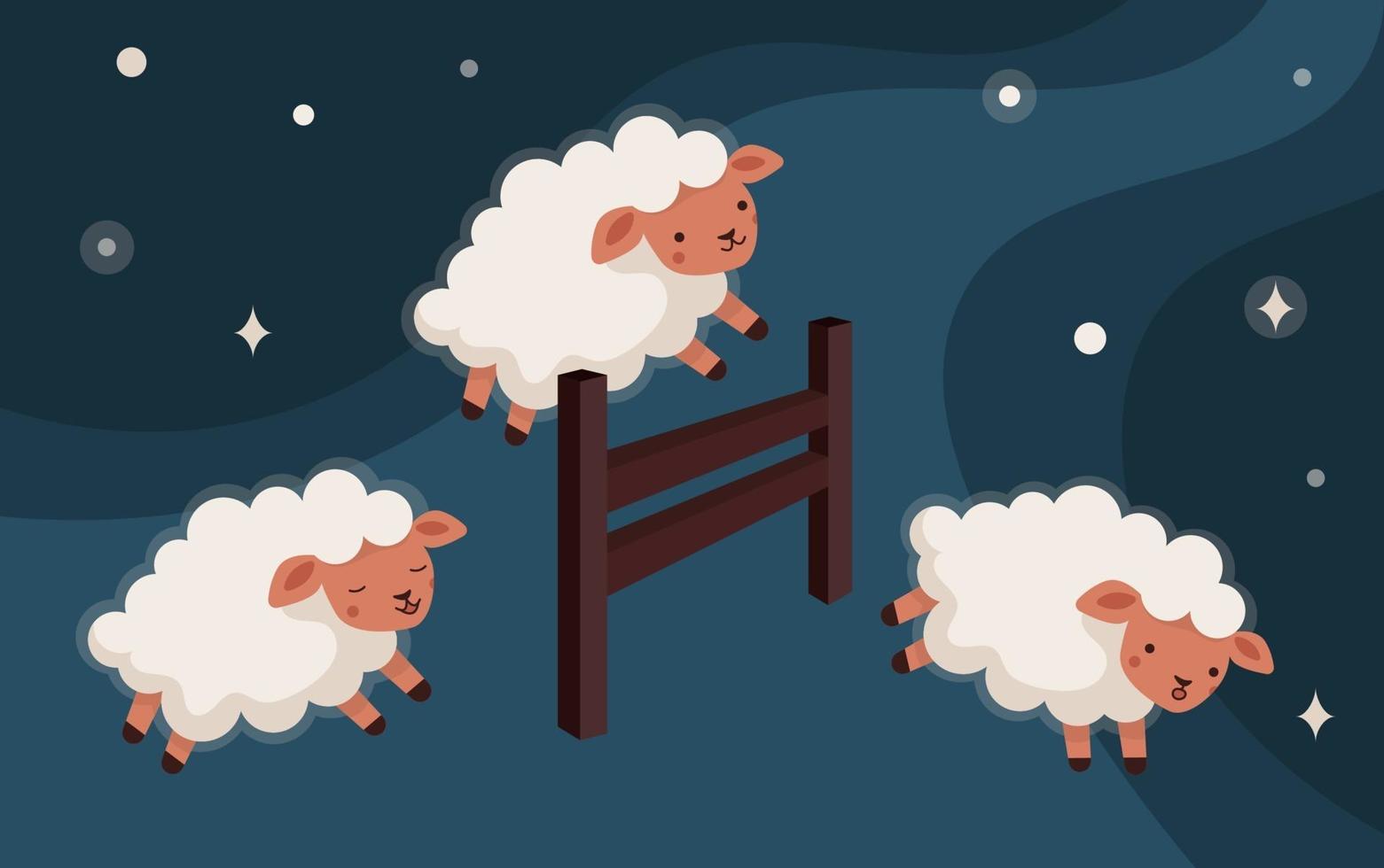 Counting of sheeps jump over the fence vector