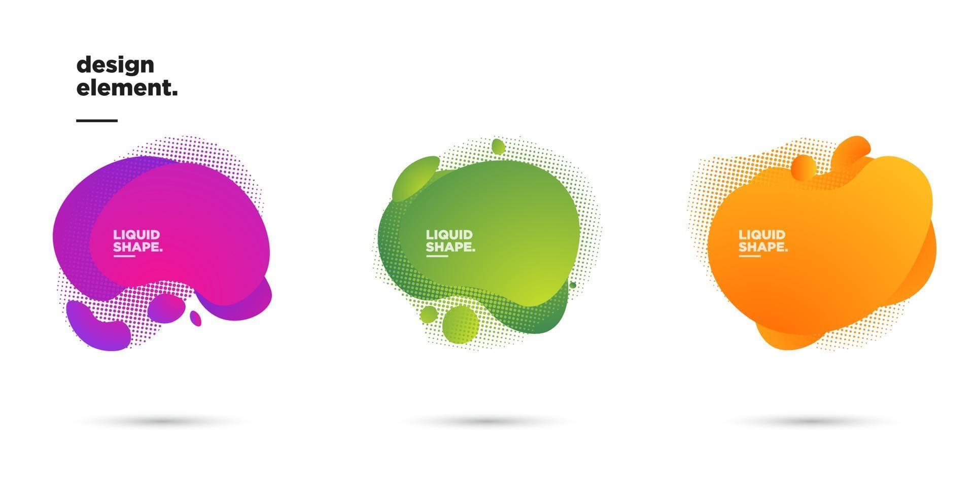 modern abstract Gradient abstract flowing liquid shapes vector