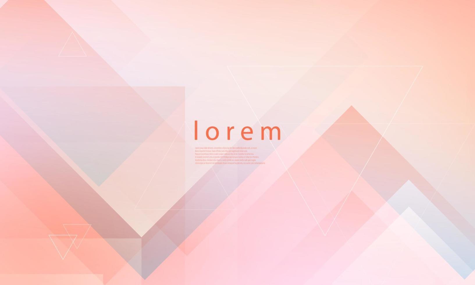 abstract modern shapes. Orange Pastel geometric shapes. vector