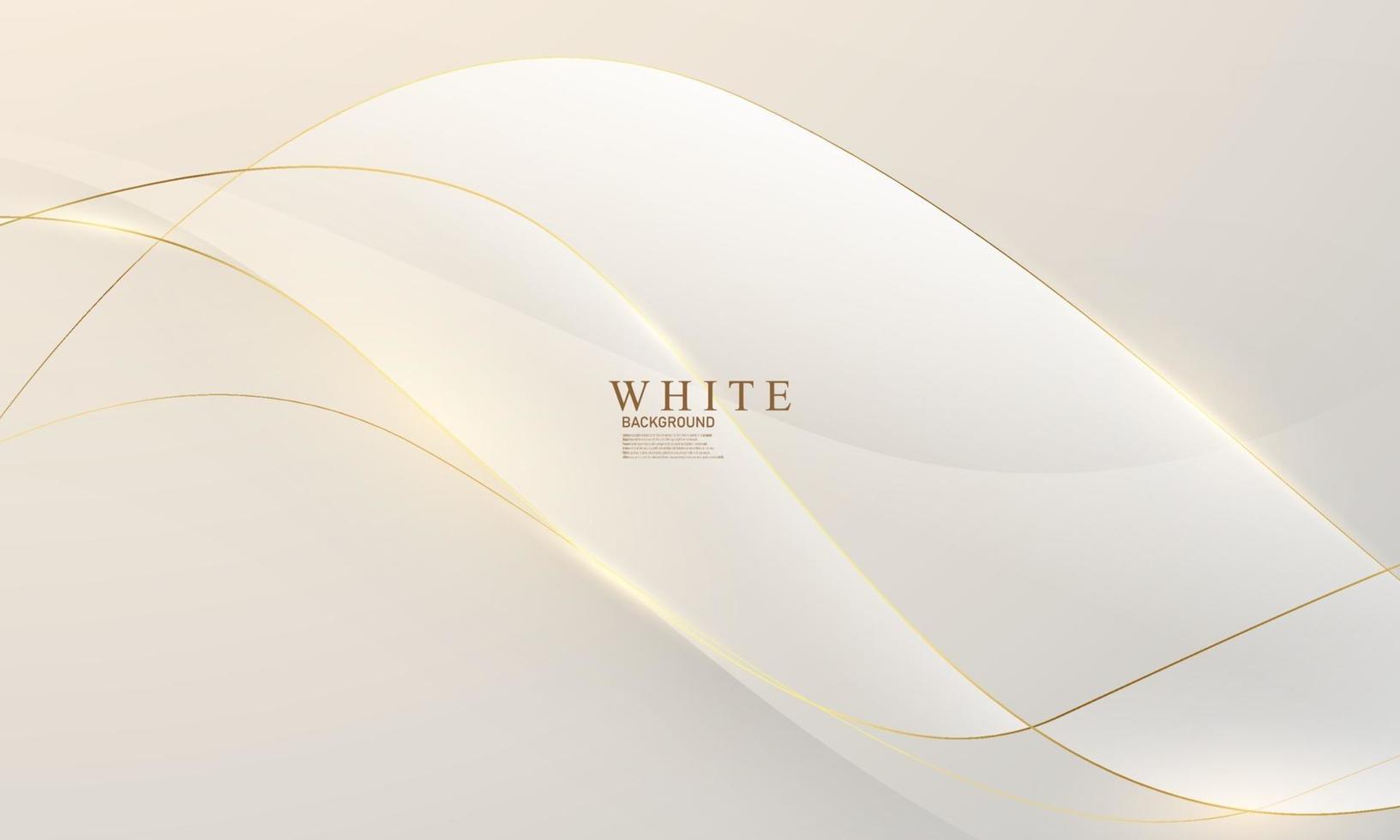 Abstract white gold background poster with dynamic. vector