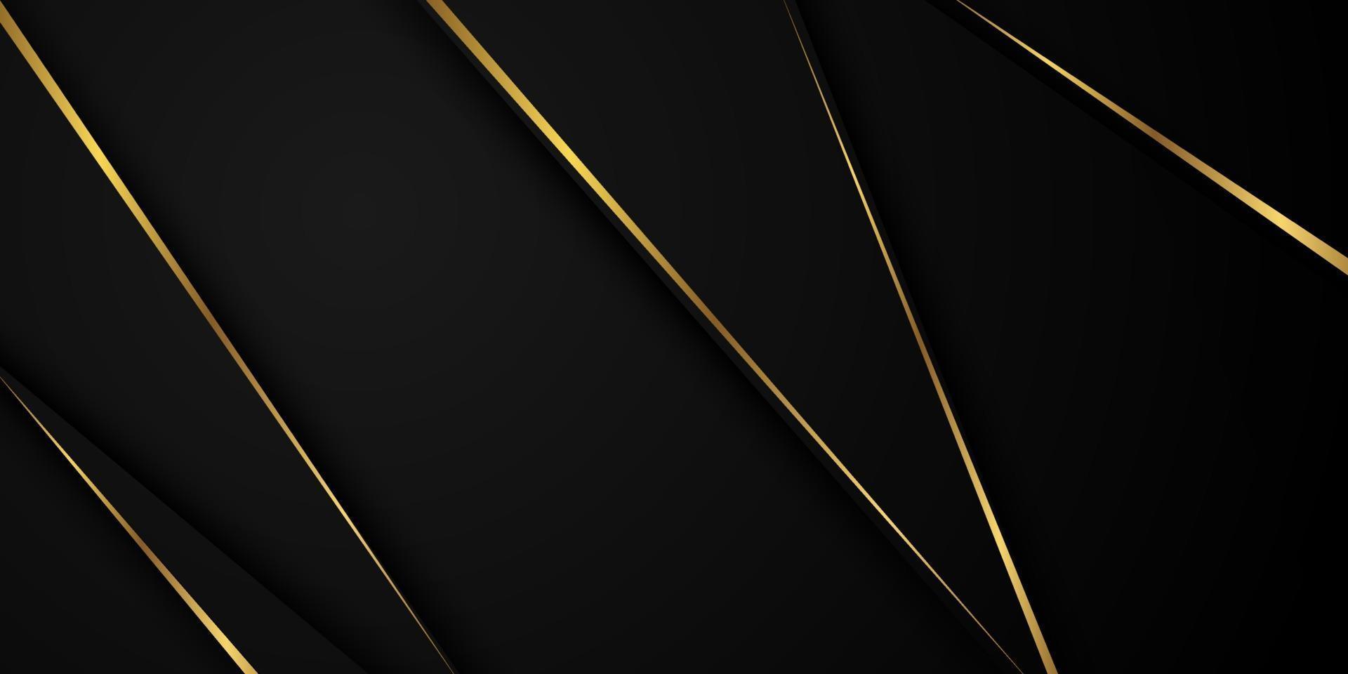 Abstract black and gold background poster with dynamic waves. vector