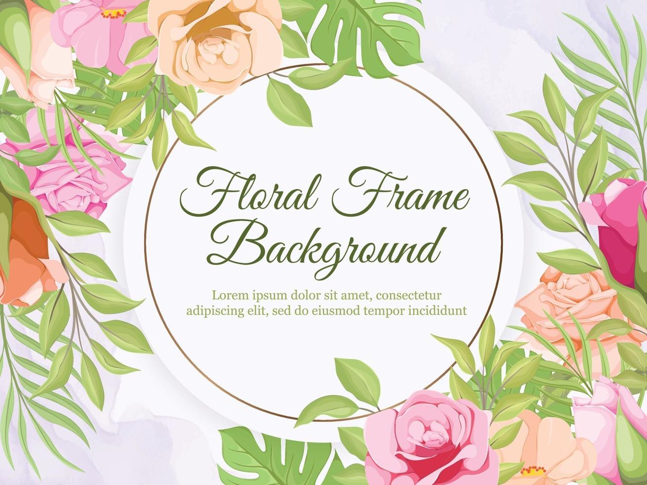 wedding banner backdrop floral template design vector