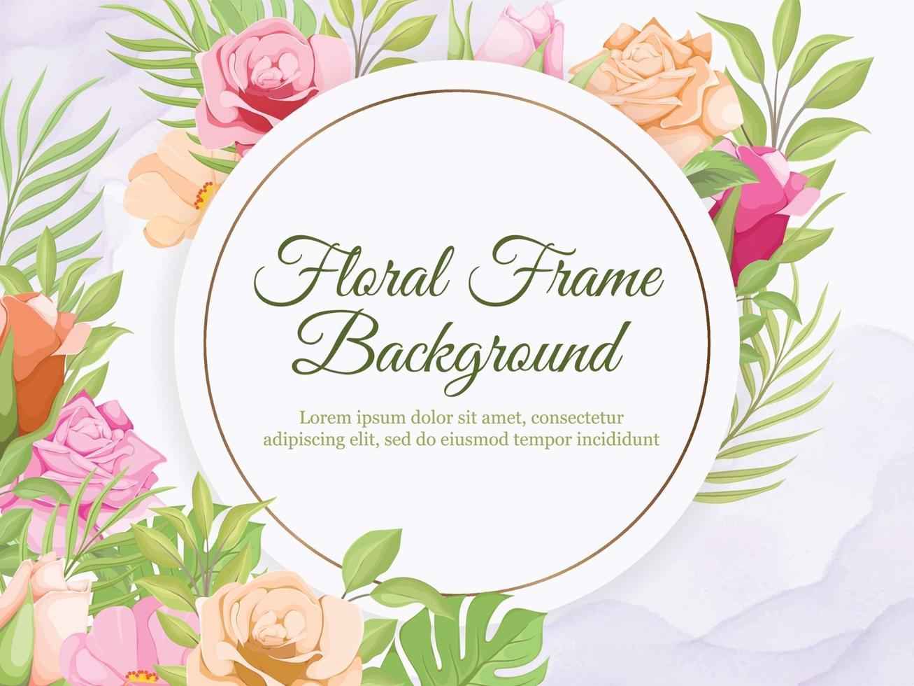 wedding banner backdrop floral template design vector