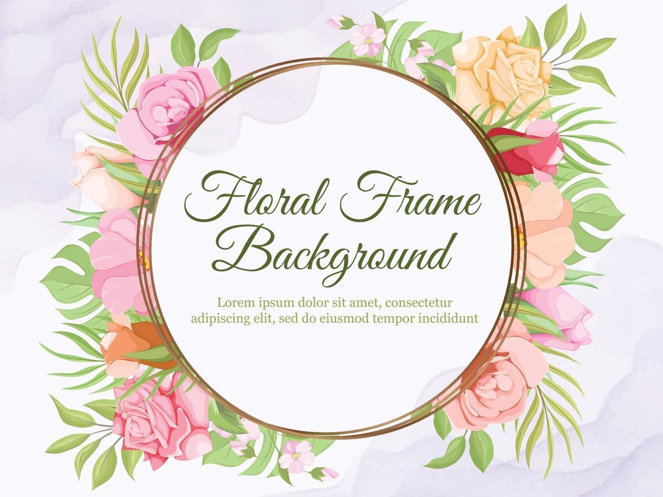 wedding banner backdrop floral template design vector