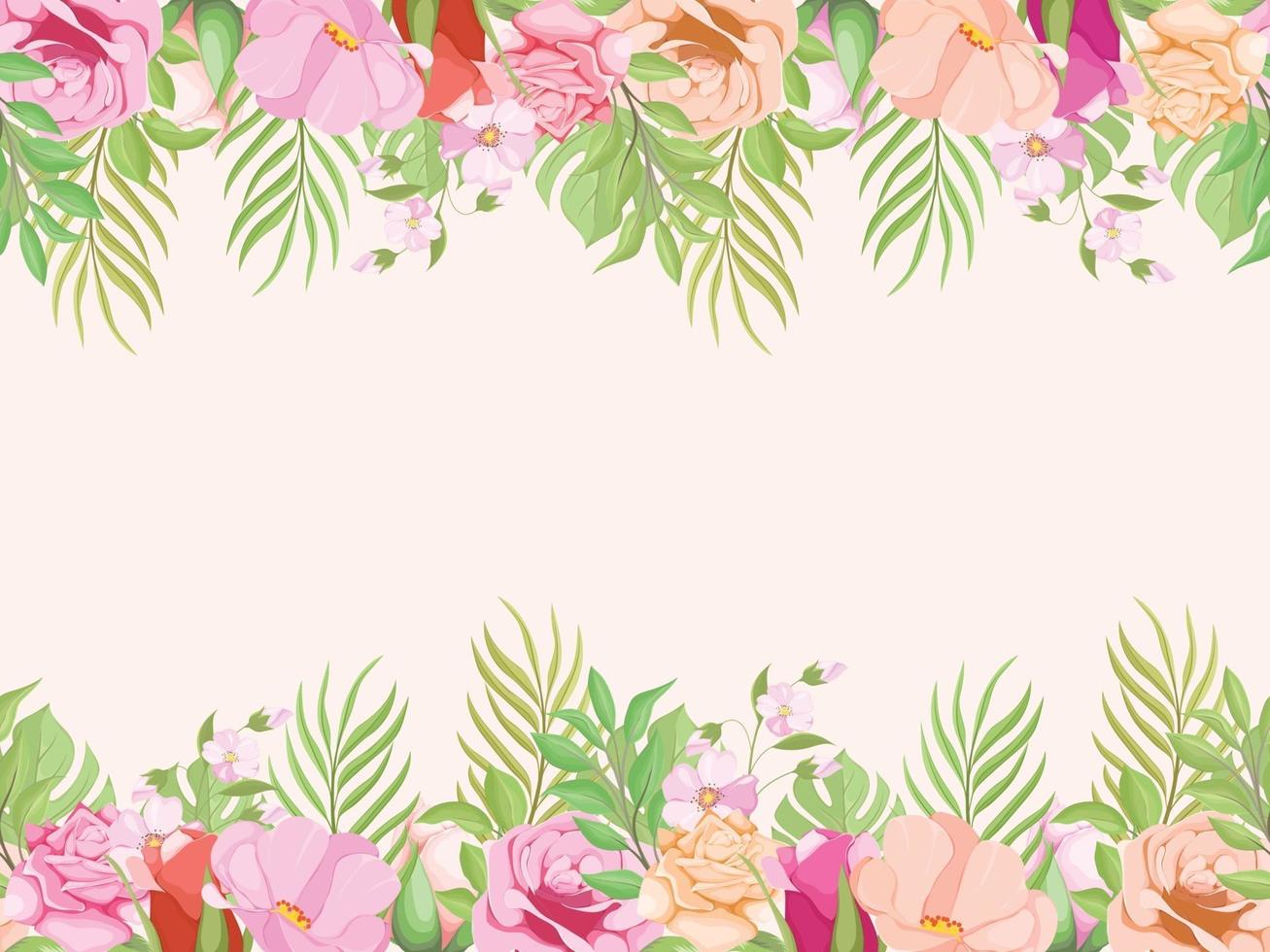 beautifull seamless pattern floral template vector