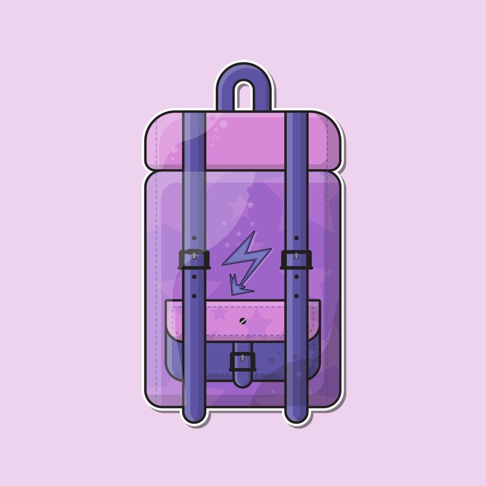 bolso de escuela equipo estilo plano vector gratis