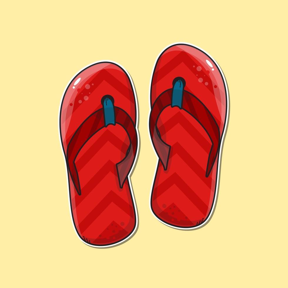 sandals sticker Vector illustration