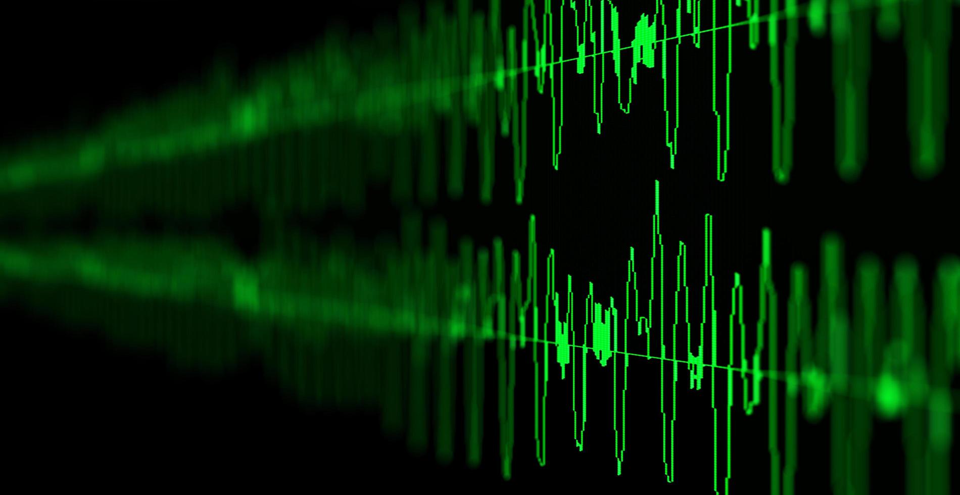 Photo of Green Abstract wave, Heart Beat Line, and Waveform
