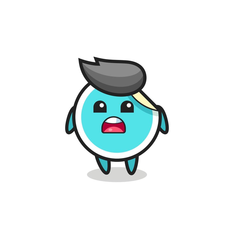 sticker illustration with apologizing expression, saying I am sorry vector