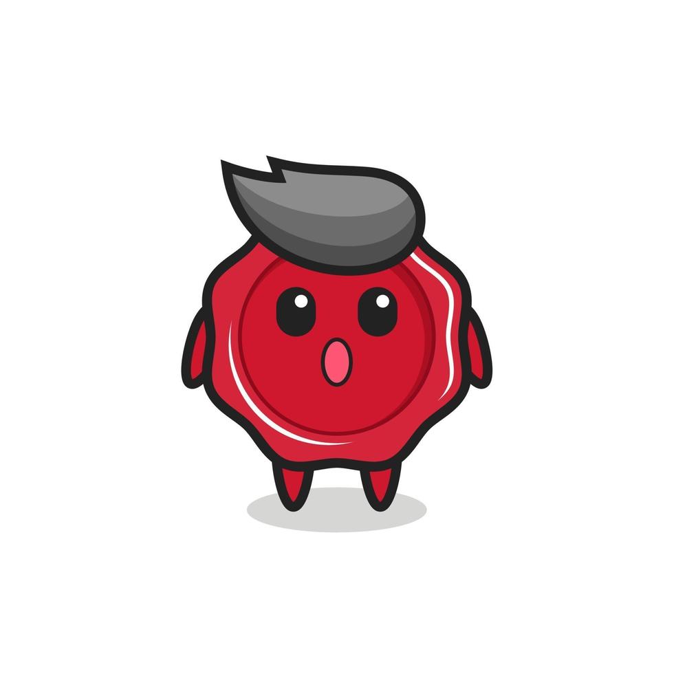 the amazed expression of the sealing wax cartoon vector