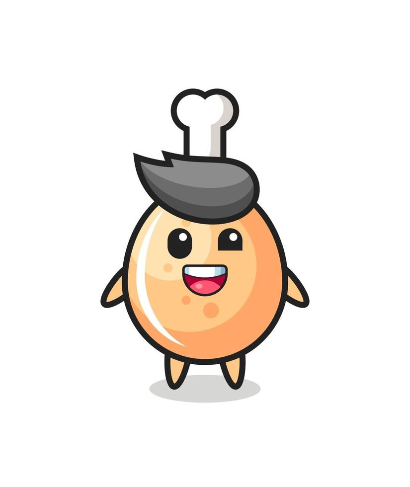 illustration of an fried chicken character with awkward poses vector