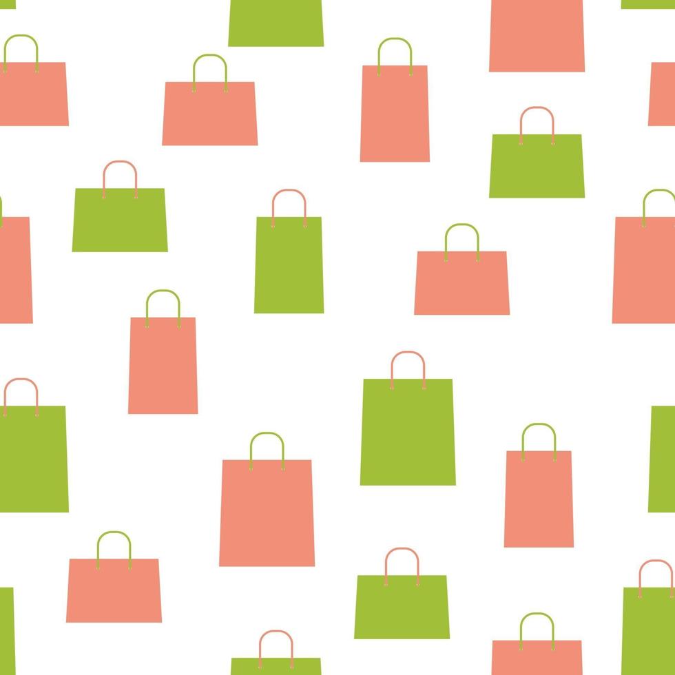 Shopping Bag Design Seamless Pattern Background. vector