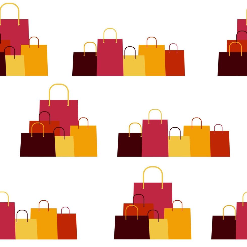 Shopping Bag Design Seamless Pattern Background. vector