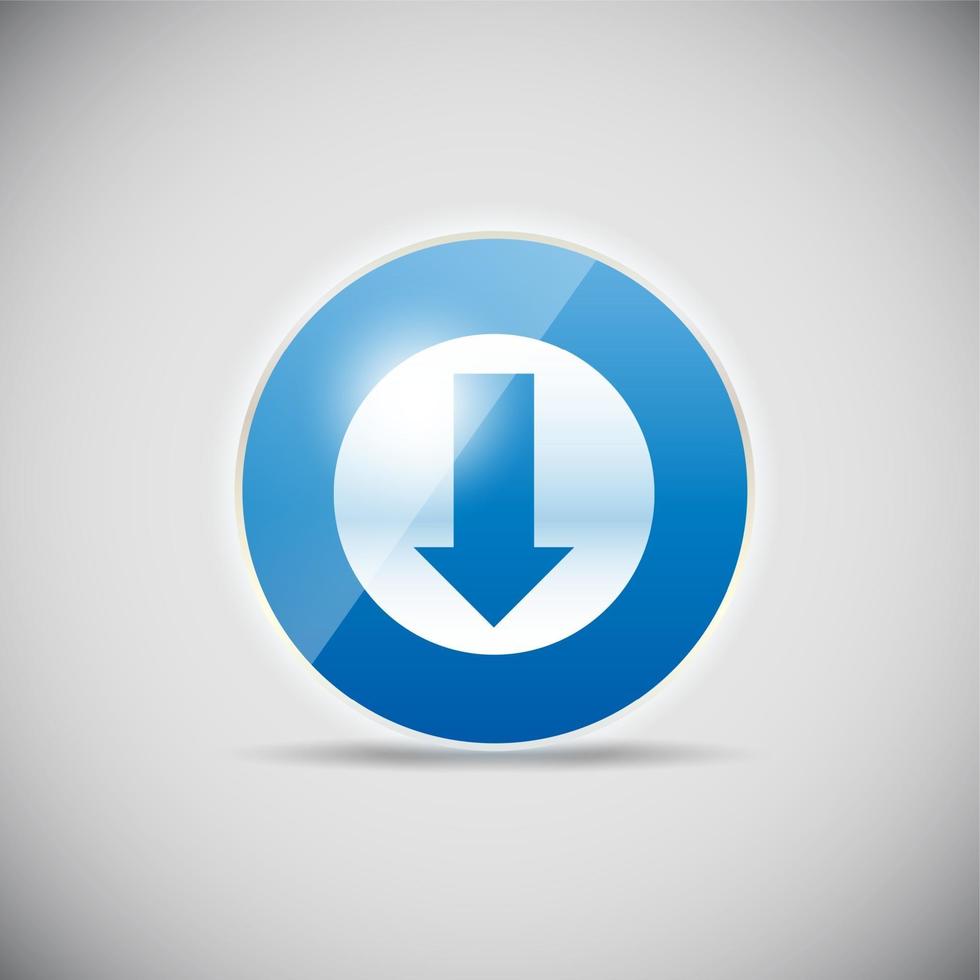 Shine glossy computer icon vector illustration