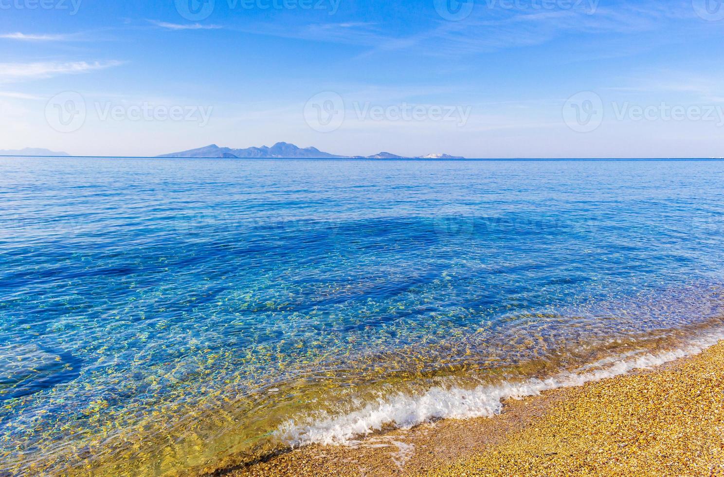 playas más hermosas de la isla de kos en vista panorámica de grecia. foto