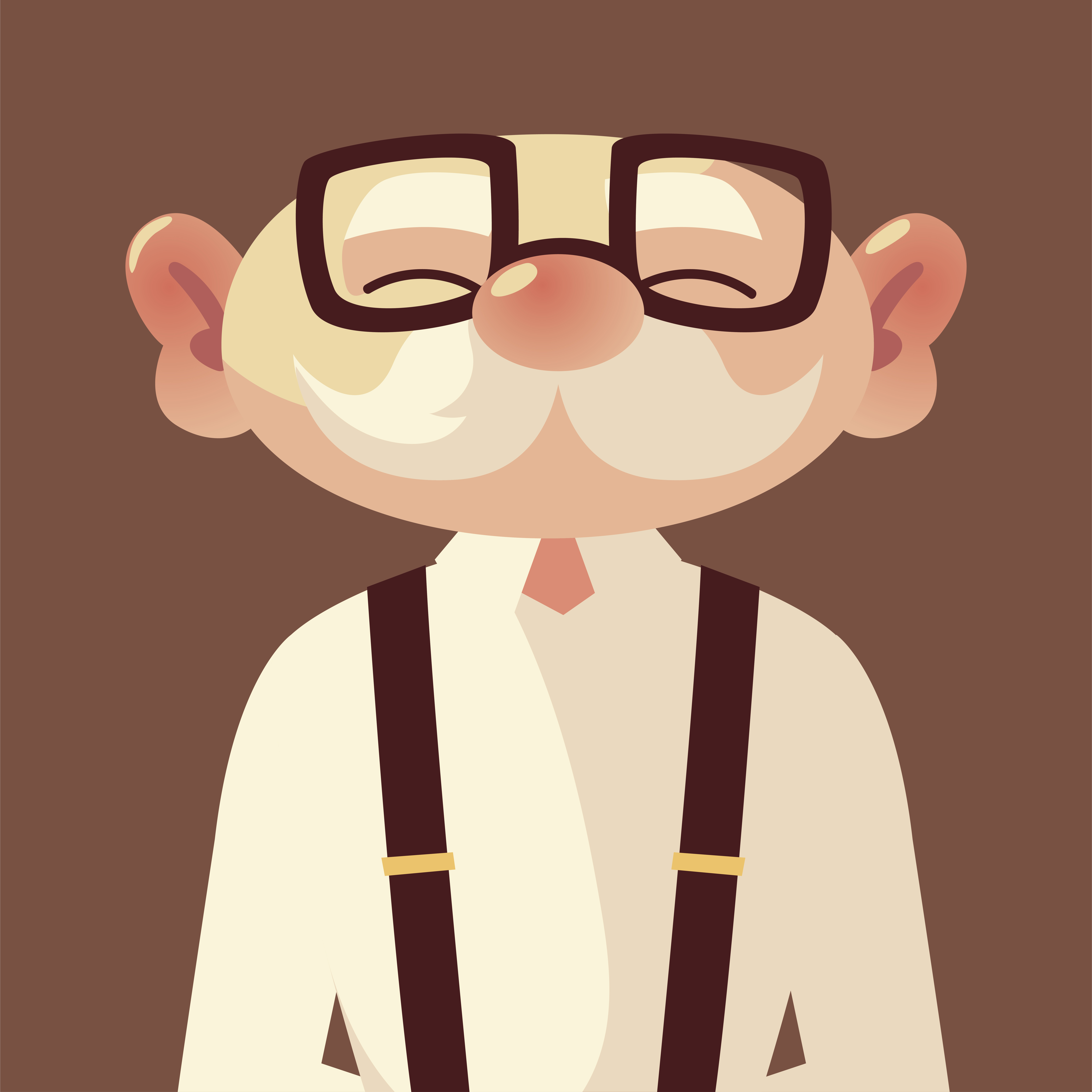 cute old man senior cartoon with glasses and suspenders 3369697 Vector Art  at Vecteezy