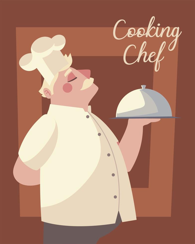 cooking chef worker meal restaurant service vector