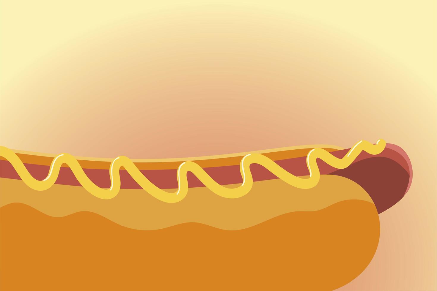 comida rápida, hot dog, fresco, sabroso, icono, aislado vector