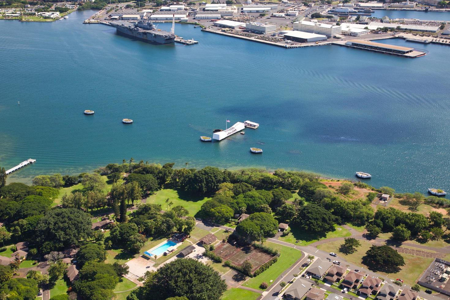 vista aérea de pearl harbour foto