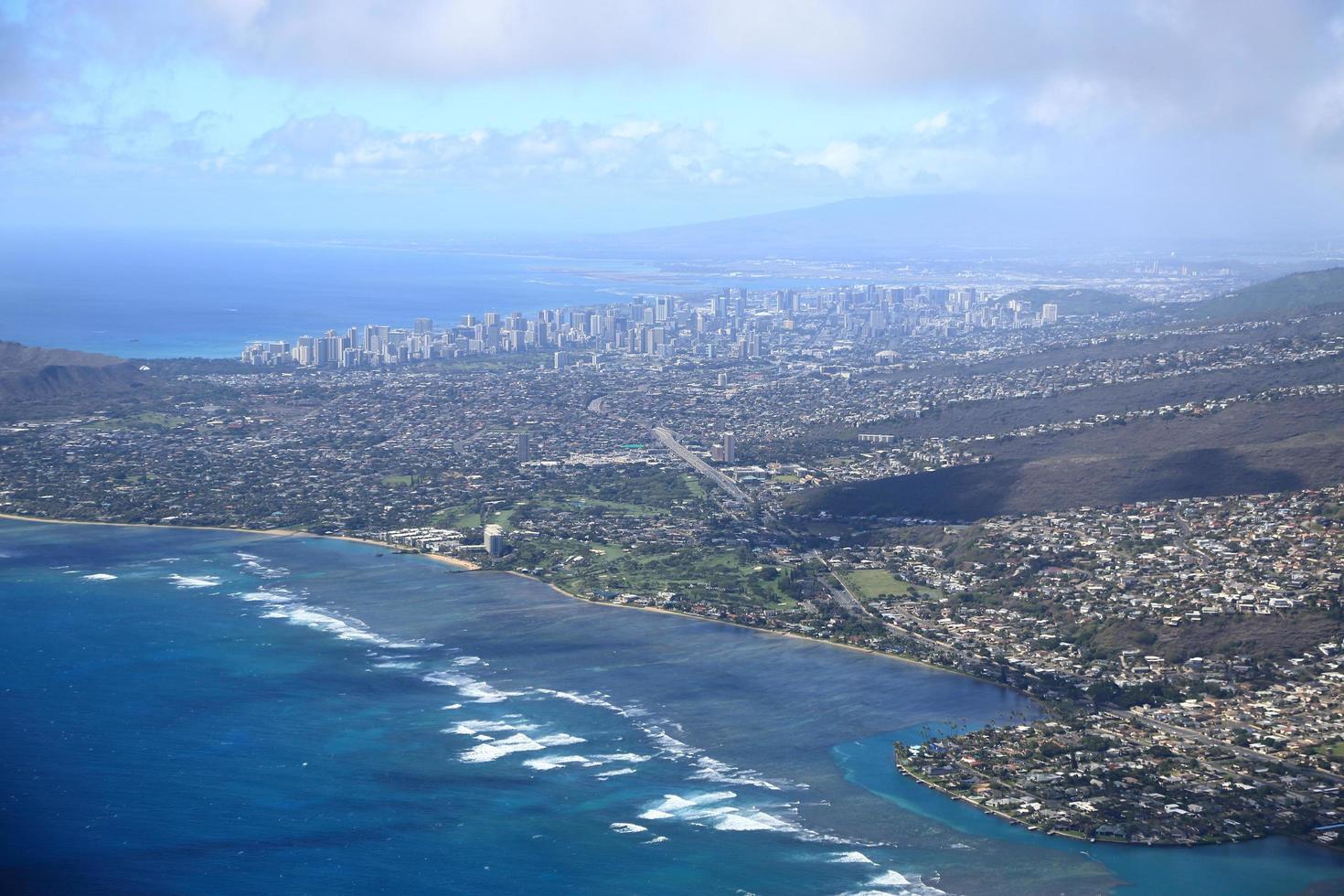 Aerial Shot of Oahu Hawaii photo