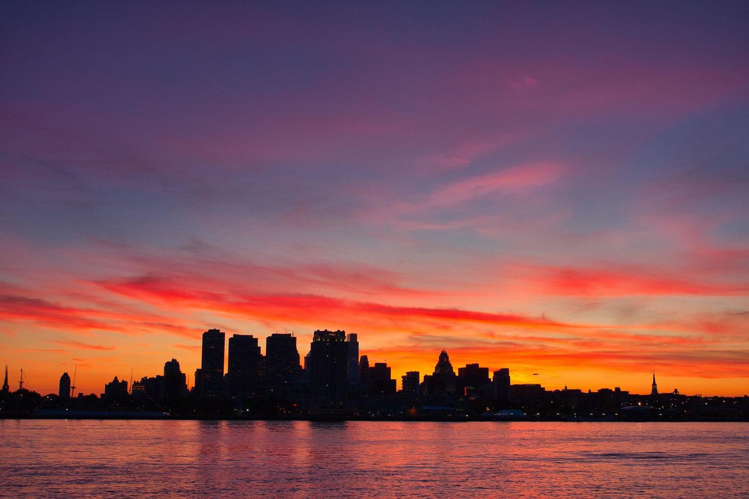 Evening view of downtown Philadelphia, USA photo