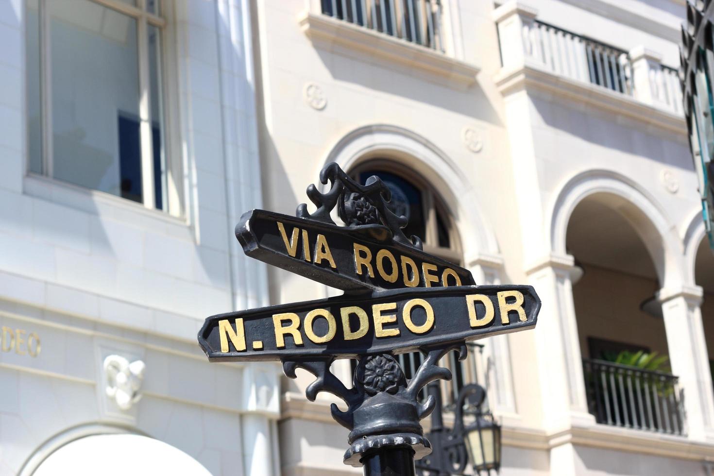 Rodeo Drive Directions Sign photo