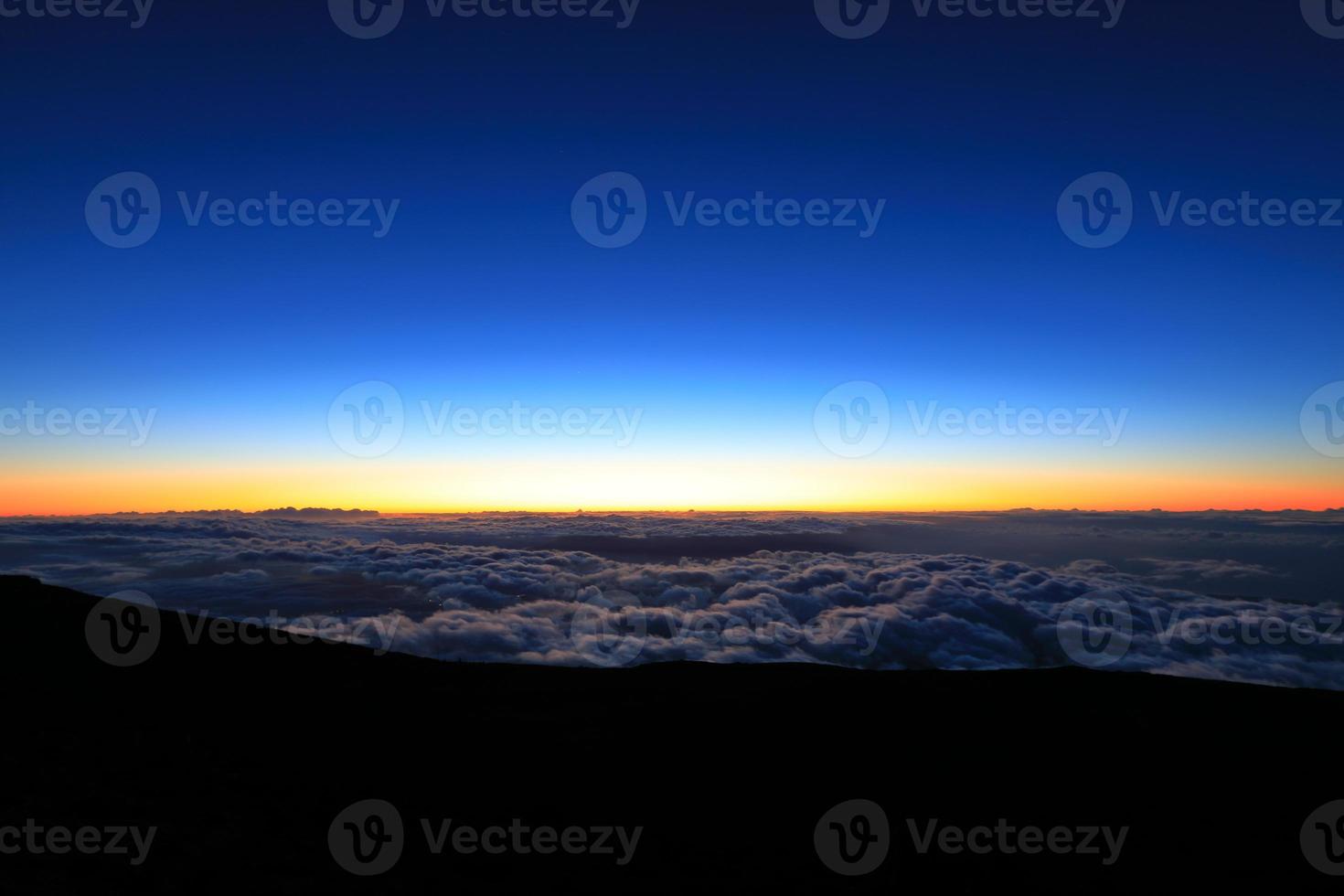 Sunset view from Haleakala Mui Hawaii photo