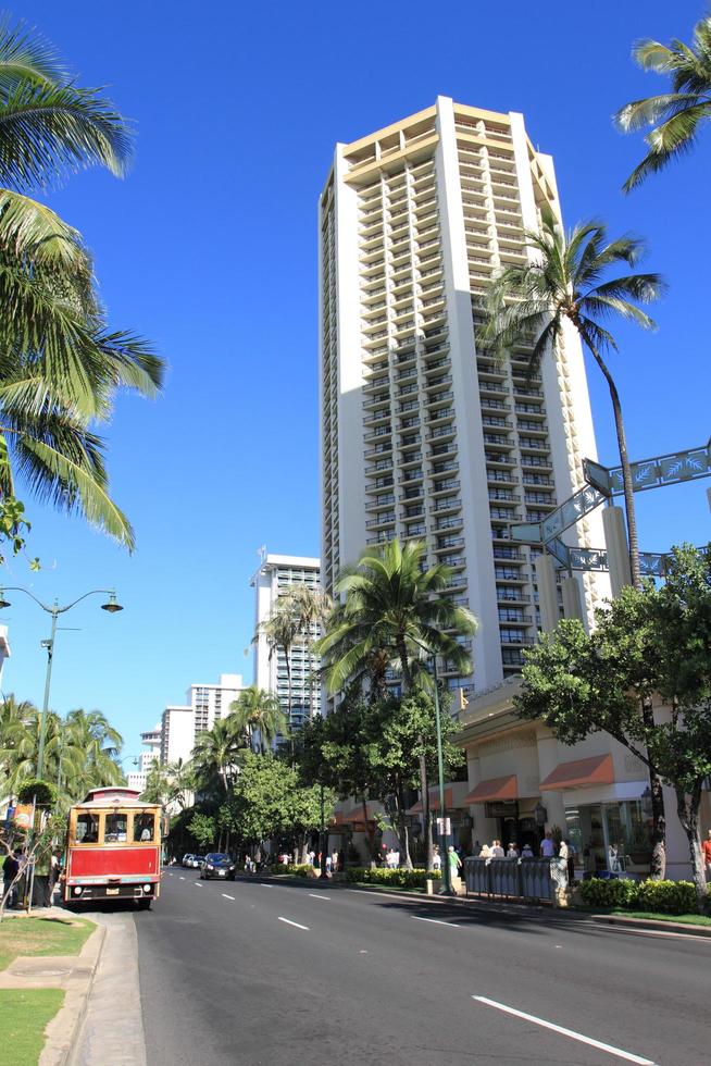 avenida kalakaua waikiki hawai foto