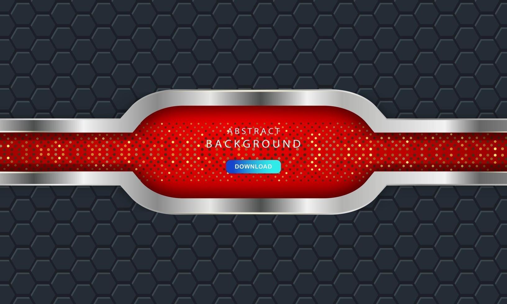 Luxurious dark background with carbon fiber hexagon texture vector