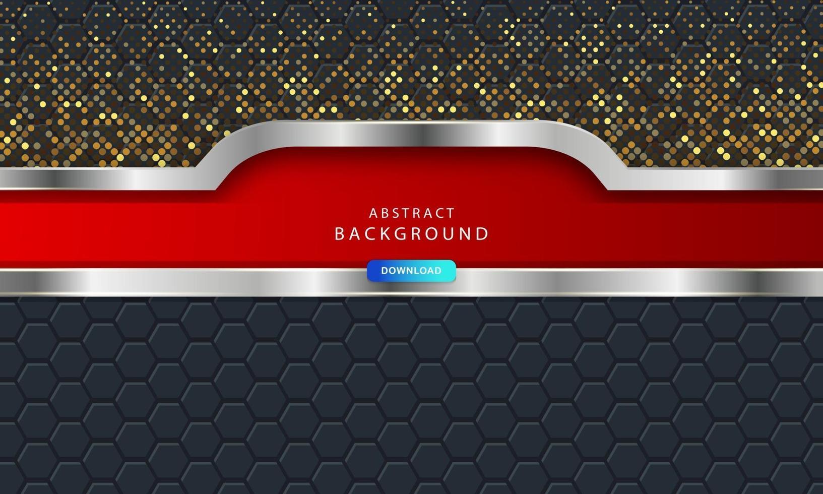 Luxurious dark background with carbon fiber hexagon texture vector