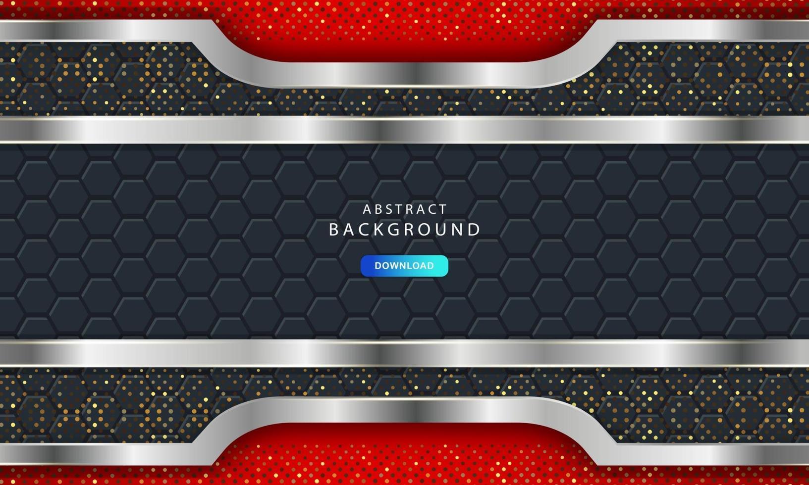 Luxurious dark background with carbon fiber hexagon texture vector