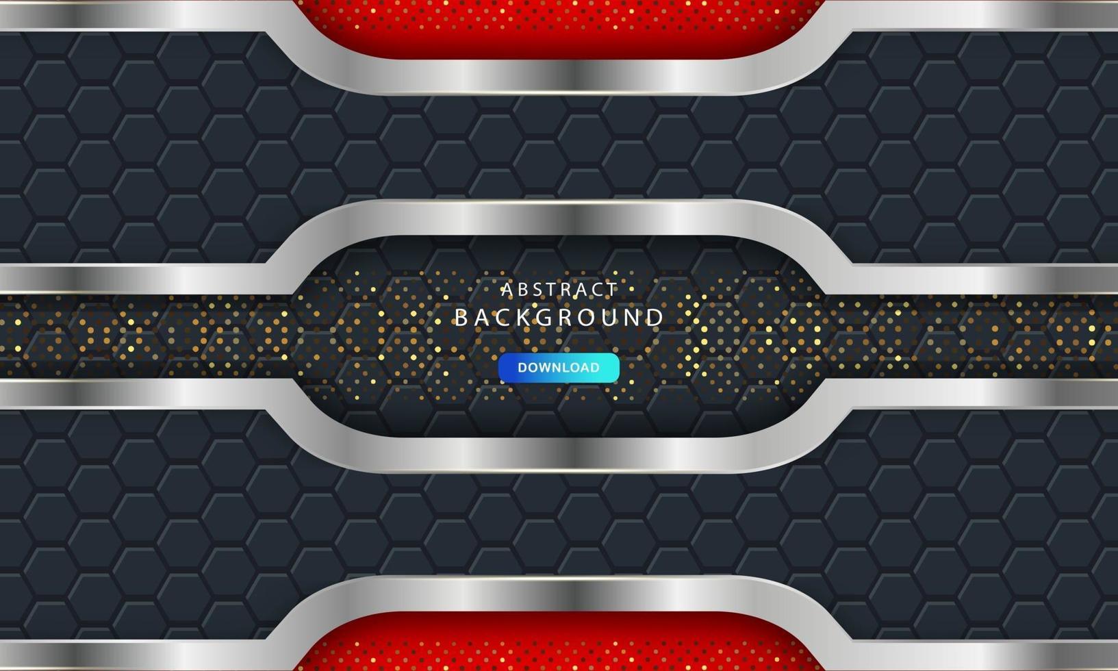 Luxurious dark background with carbon fiber hexagon texture vector