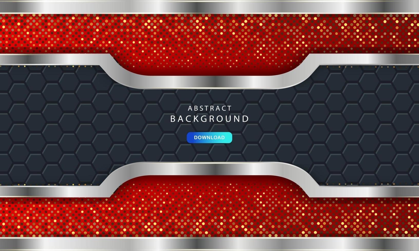 Luxurious dark background with carbon fiber hexagon texture vector