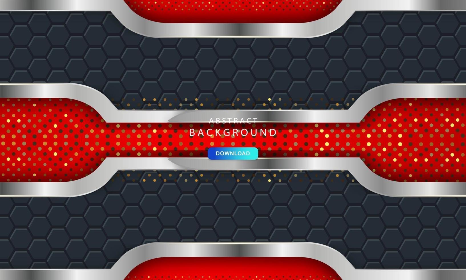 Luxurious dark background with carbon fiber hexagon texture vector