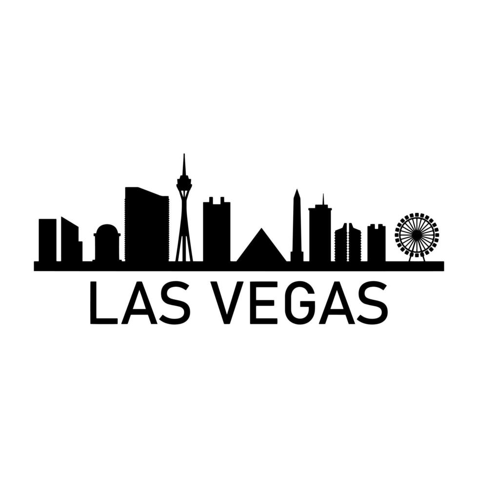 Las vegas city skyline silhouette background Vector Image