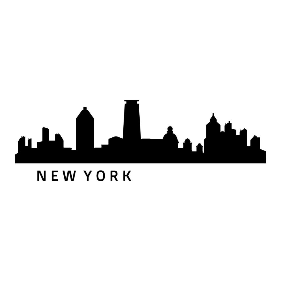 horizonte de nueva york ilustrado sobre fondo blanco vector