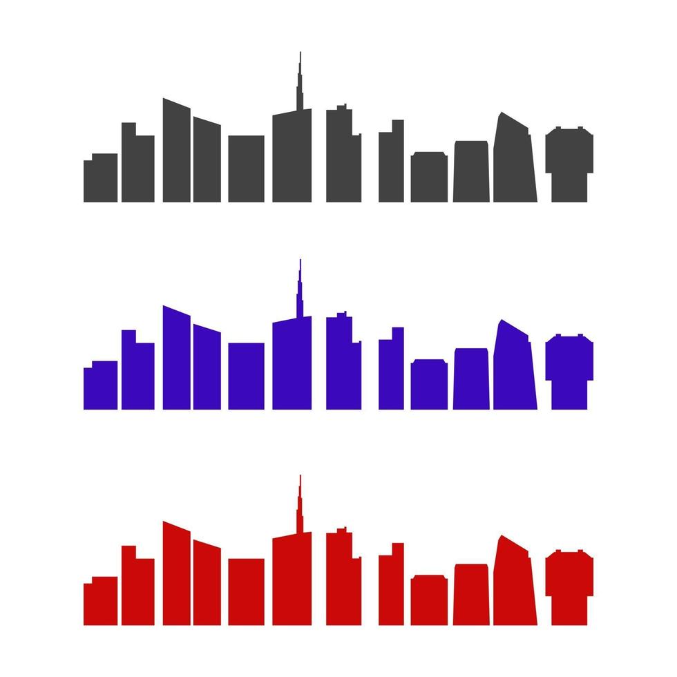 Milan Skyline Illustrated On White Background vector