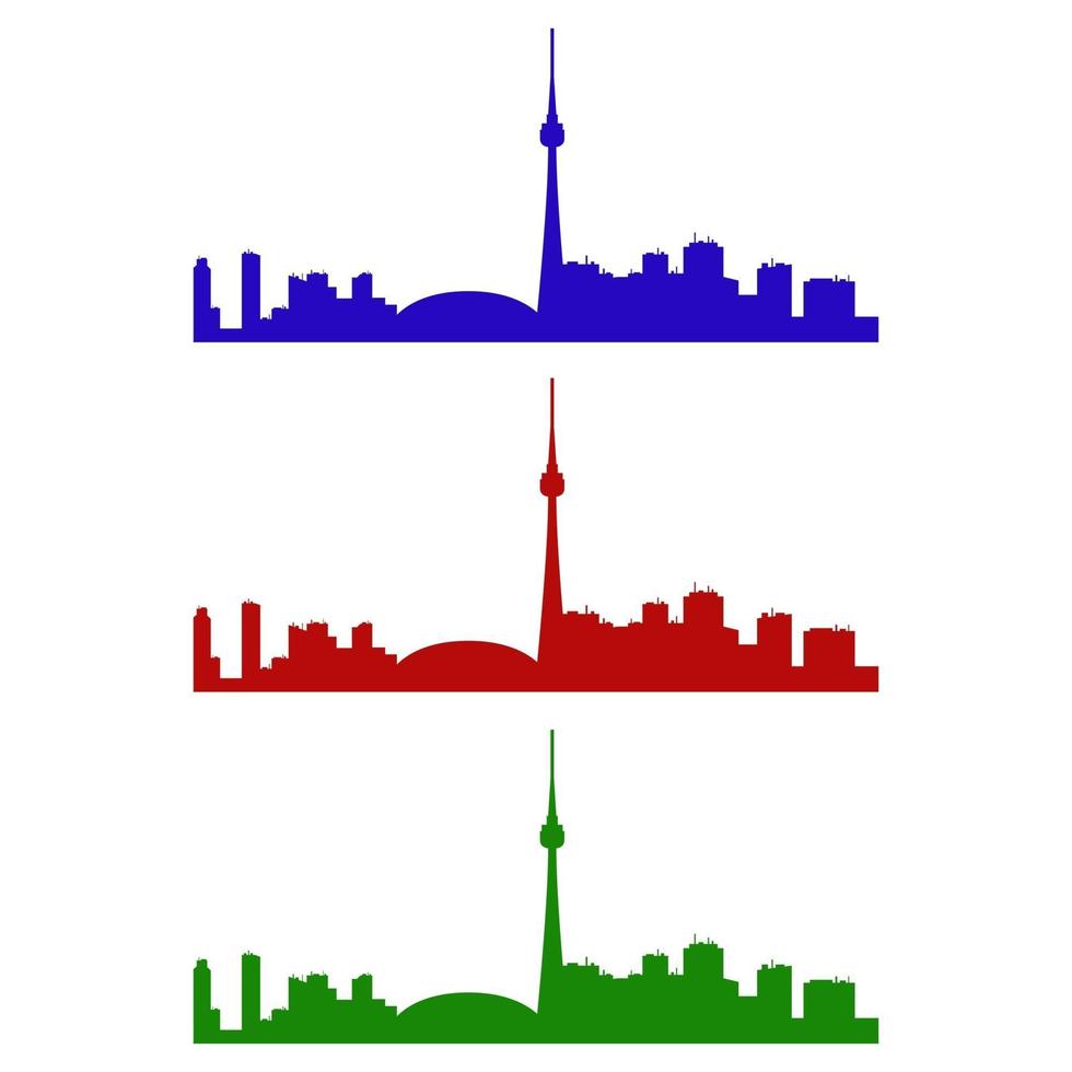 Toronto Skyline Illustrated On White Background vector