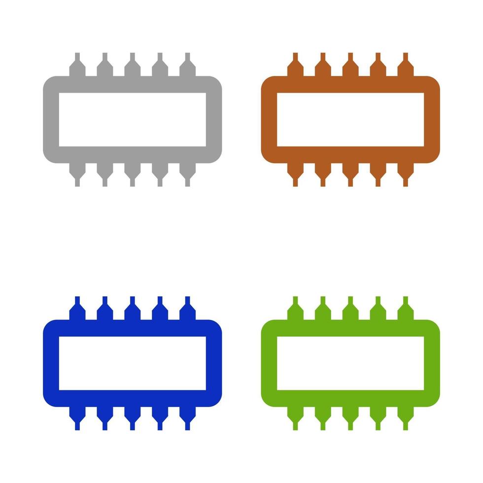 Microchip Illustrated On White Background vector