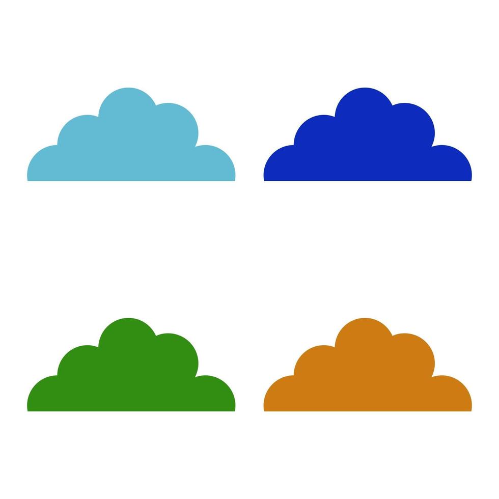 Cloud Illustrated On White Background vector