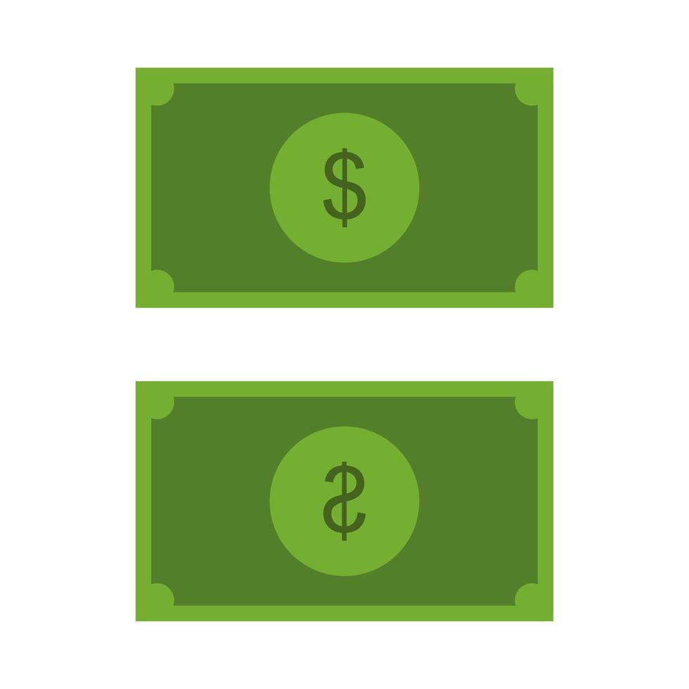 Money Illustrated On White Background vector