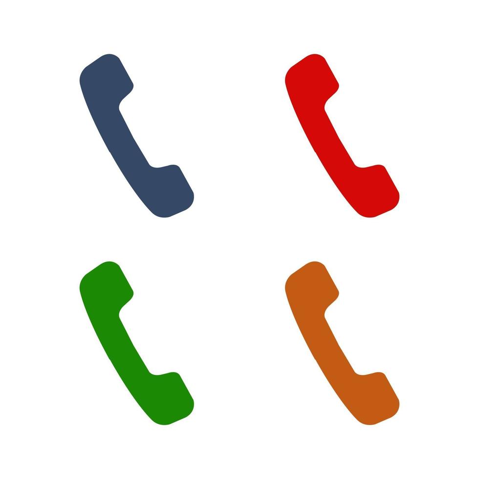 Telephone Handset Illustrated On White Background vector