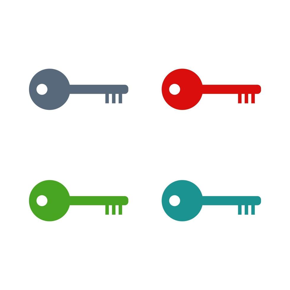 Key Illustrated On White Background vector