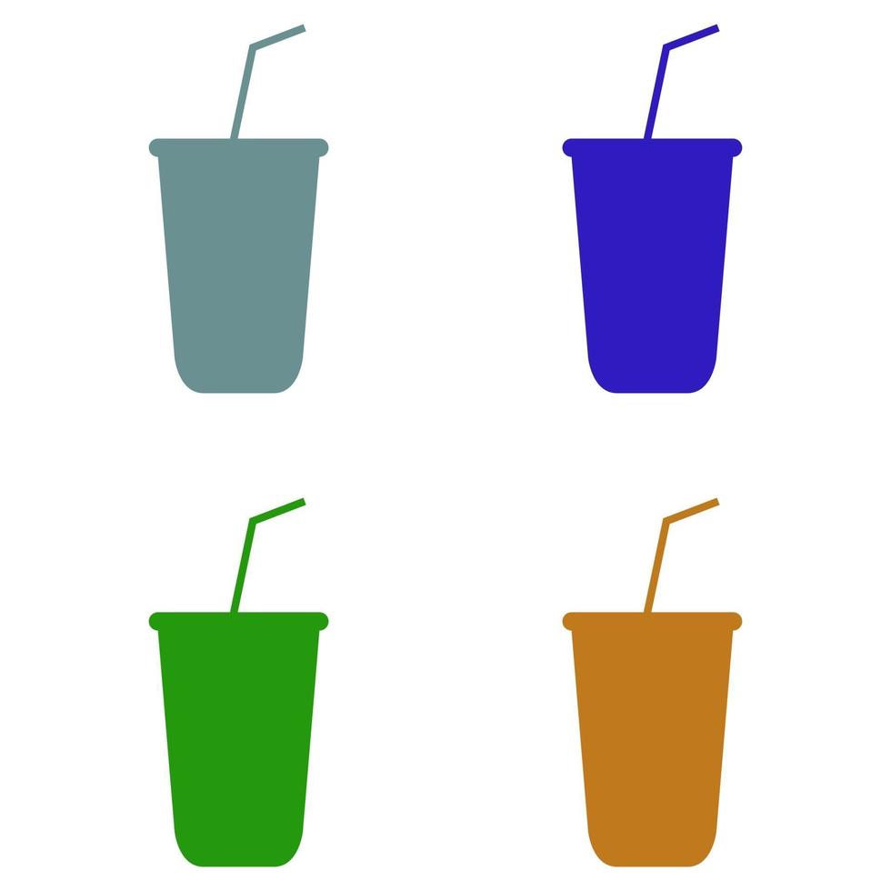 Drink Illustrated On White Background vector