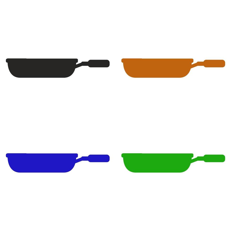 Frying Pot Illustrated On White Background vector