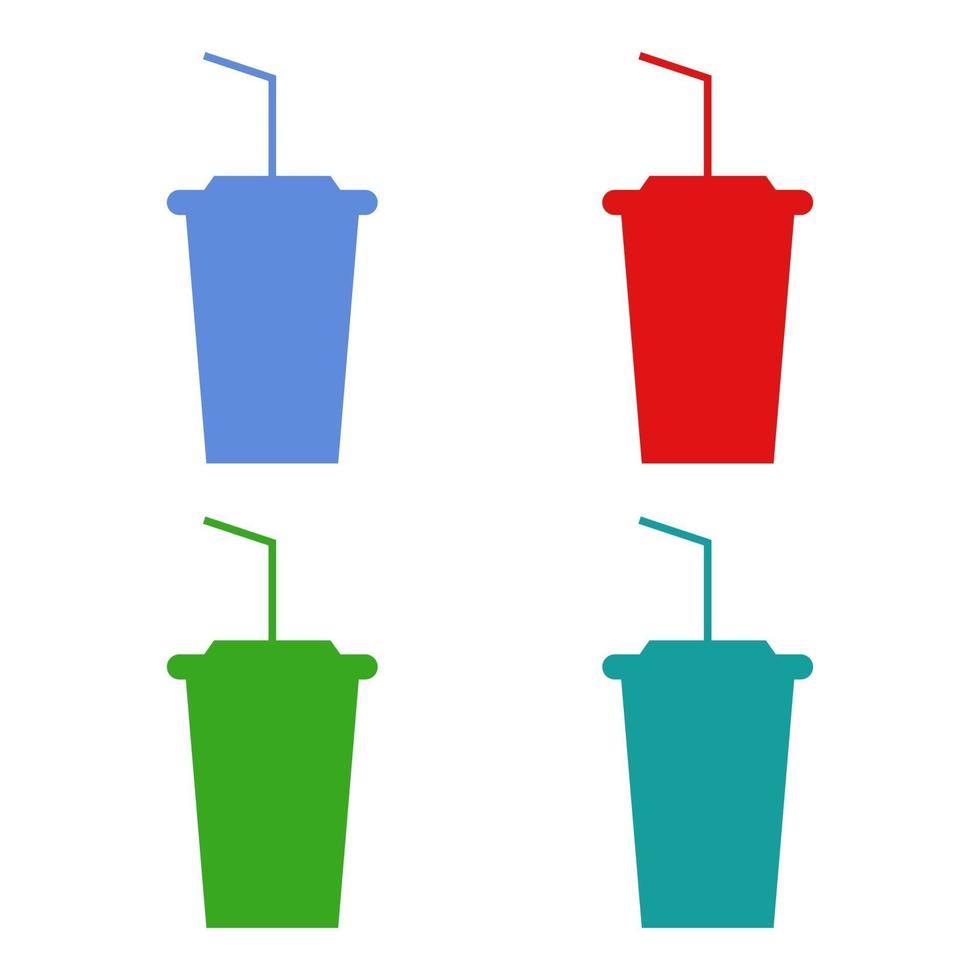 Drink Illustrated On White Background vector
