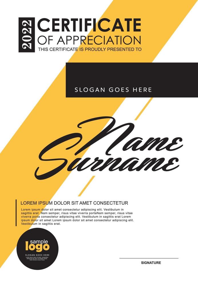 Certificate of appreciation template vector