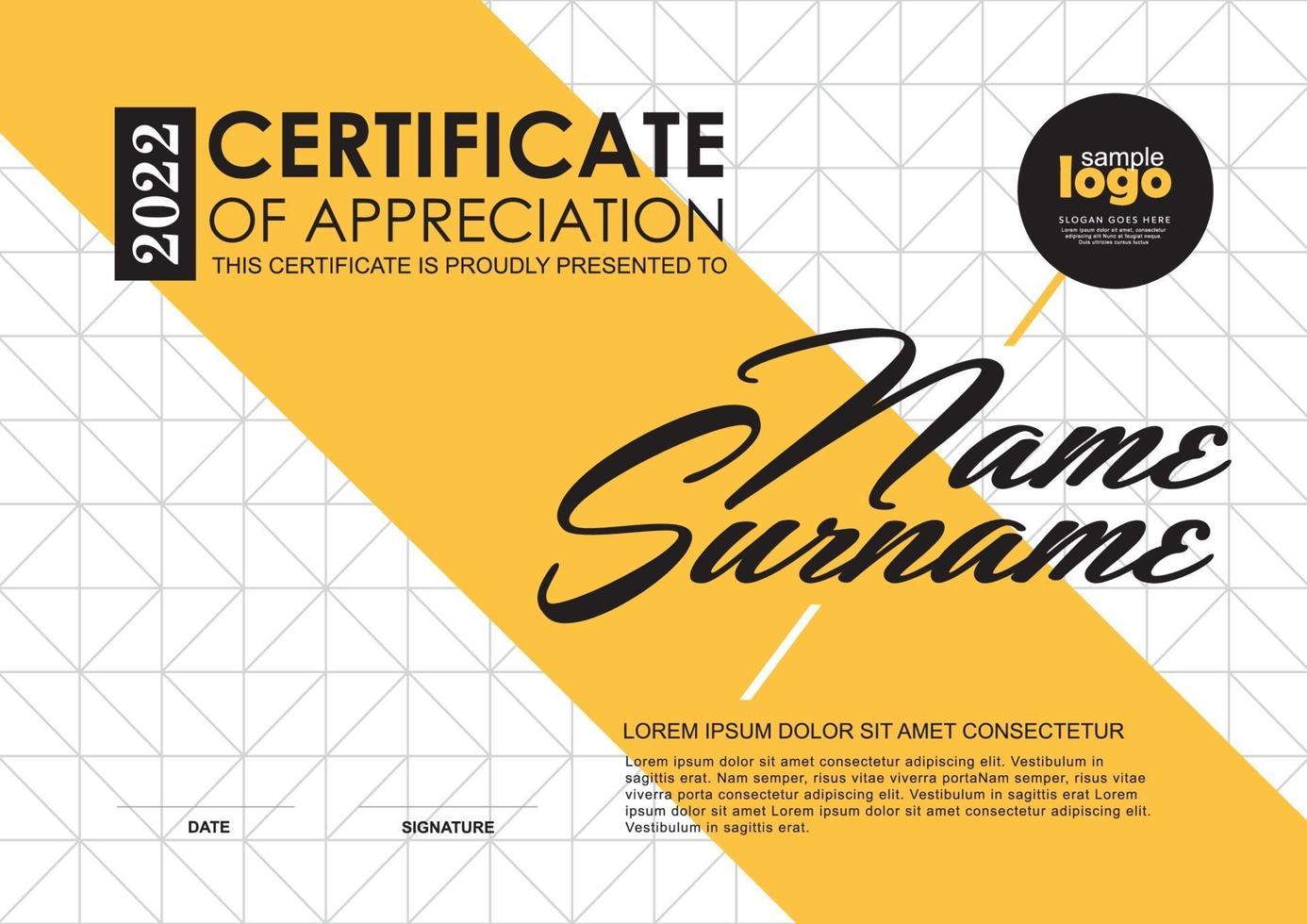 Certificate of appreciation template vector